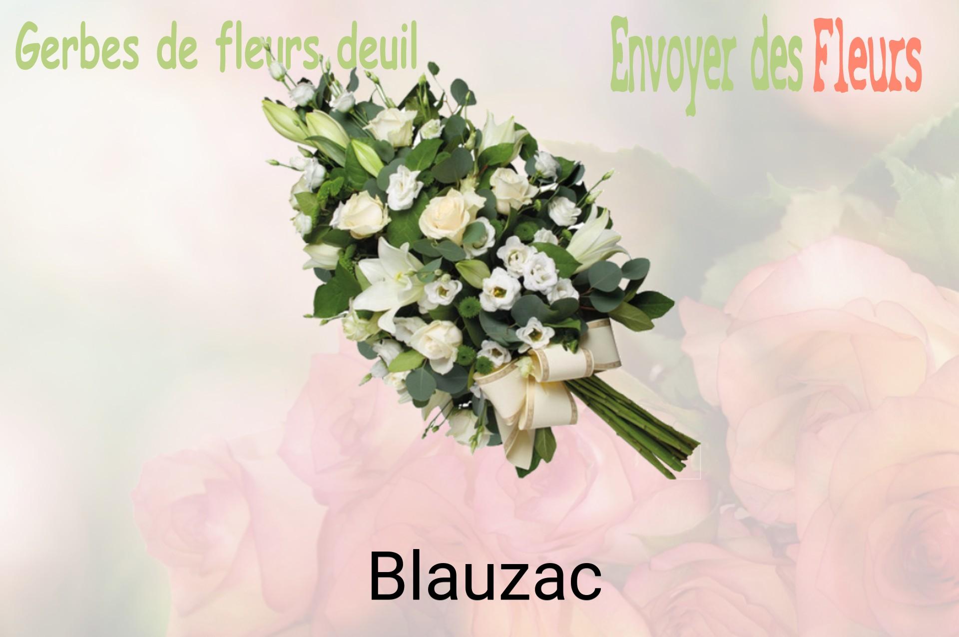 Gerbe de fleurs de deuil livrée à Blauzac